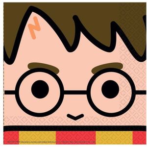 Gekleurde Harry Potter Servetten 33cm 16st