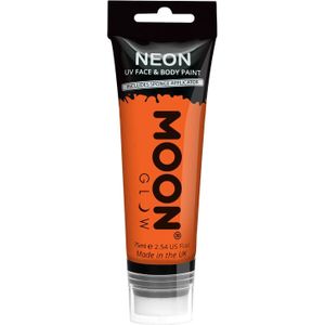 Moon Glow Neon UV Face Paint with Sponge Applicator Intense Orange 75ml