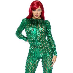 Groene Catsuit Dames Leg Avenue