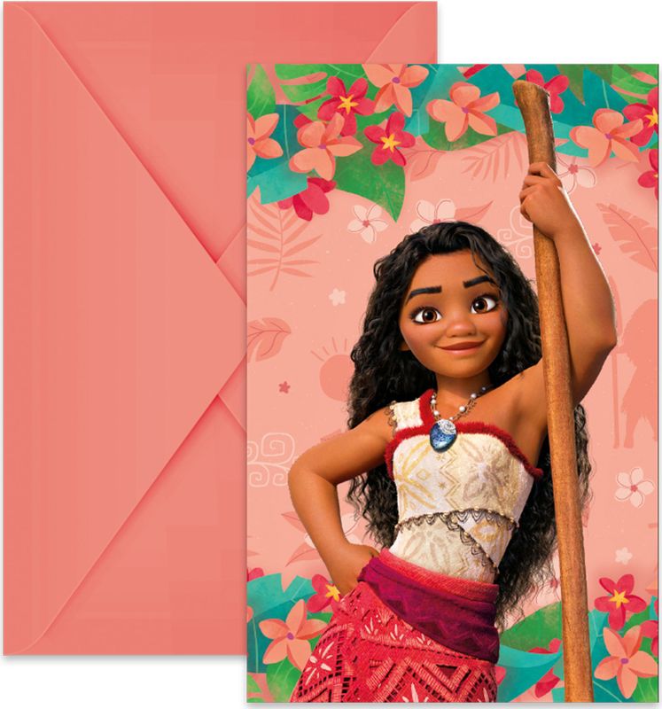 Moana Uitnodigingen 6st