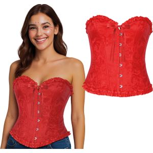 Rood Corset Dames Kant