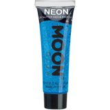 Moon Glow - Neon UV-glitter Gezichts- en Lichaamsgel - Blauw - 12 ml