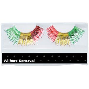 Rood Geel Groene Nep Wimpers Lametta