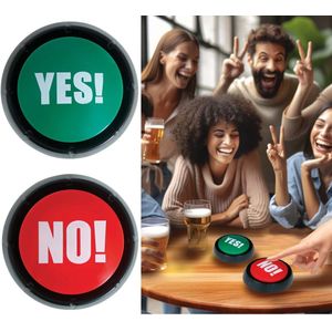 Bada Bing 2er Set XL Buzzer Button mit Sound und Lichteffekten - Perfekt für Quizabende und Partyspiele - Zubehör Quiz Games - Batteriebetriebener Alarmknopf Spielabende und Spielshows Party Spiel