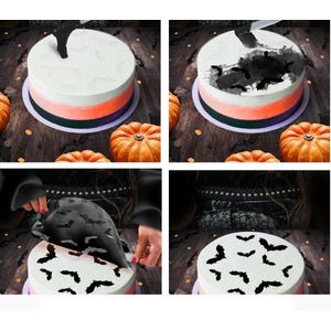 Halloween Taartsjabloon Vleermuizen 25cm