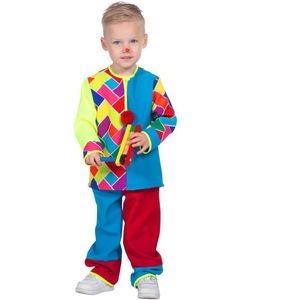 Wilbers - Clownskostuum - Effen Kleuren - Lichtgewicht Stretchstof