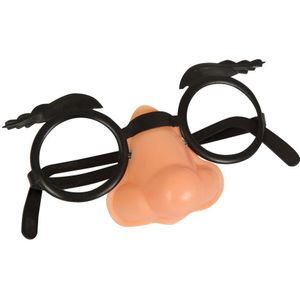 Uitdeelcadeautjes Brillen Neus 10,2cm 4st