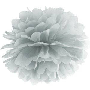 Pompon Zilver 35cm
