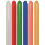Modelleerballonnen Metallic Mix 5cm 152cm 100st