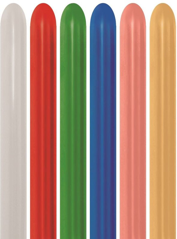 Modelleerballonnen Metallic Mix 5cm 152cm 100st