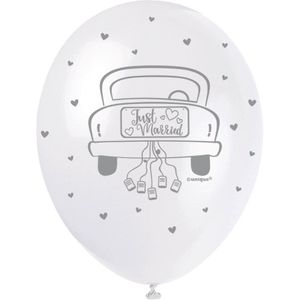 reuzen helium ballon just married 90cm, gevuld met helium