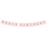 Banner Happy Birthday Lichtroze 1,75m