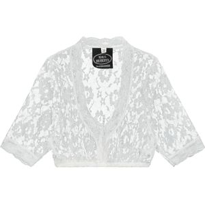 Witte Blouse Dames Van Kant Doorschijnend