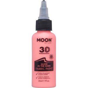 Moon Glow Glow in the Dark Fabric Paint Red 30ml