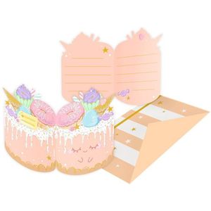 Crazy Cake Uitnodigingen 8st