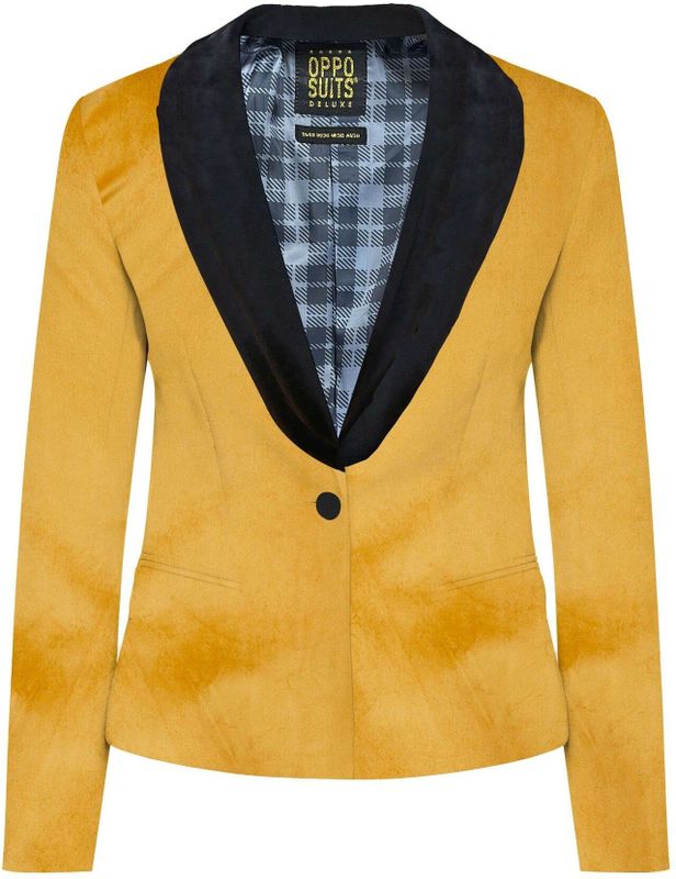 OppoSuits - Deluxe - Blazer - Goud - Slim Fit - Fluweel