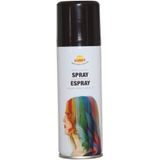 Fiestas Guirca Carnaval verkleed haar verf/spray - zwart - spuitbus - 125 ml