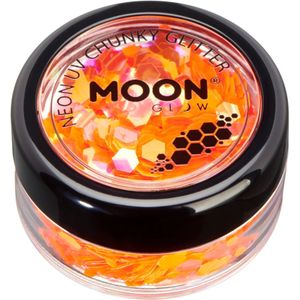 Moon Glow Neon UV Chunky Glitter Orange 3g