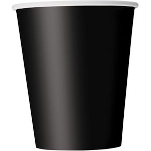 Zwarte Bekers 266ml 14st