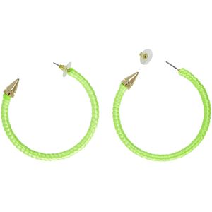 Neon Groene Oorbellen Ringen