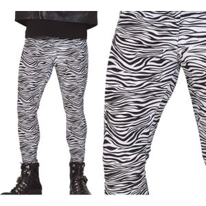 Zebra - Legging - Zwart - Wit - Dames
