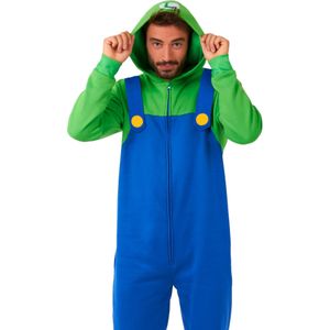 OppoSuits - Luigi Onesie - Groene Onesie - Met Capuchon en Zakken