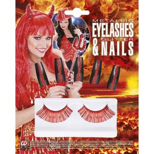 Rood Accessoireset Wimpers En Nagels