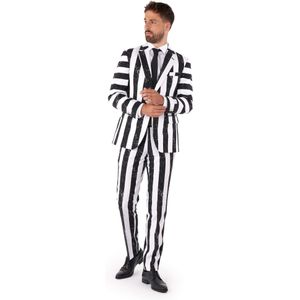 Kostuum - Beetlejuice - Zwart/Wit - 100% Polyester