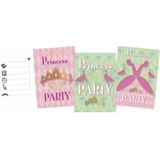 Prinsessen Uitnodigingen Party 6 stuks