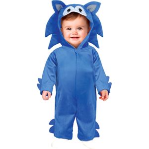 Hond Kostuum Blauw Baby Onesie