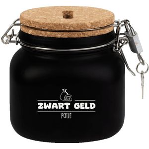 Zwarte Spaarpot Zwart Geld 12,5cm
