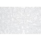 PartyDeco - Tafelloper - Wit - 5 m x 26 cm - Decoratiestof met Bloemenpatroon