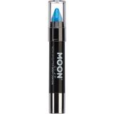 Moon Glow - Neon UV Glitter Face Paint Stick - Blauw - Make-up voor Gezicht en Lichaam