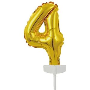 Gouden Taarttopper 6 Jaar Folieballon 12,5cm