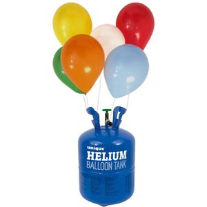Helium Tank met 150 Ballonnen en Lint