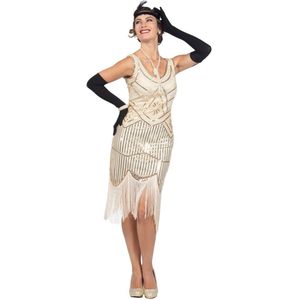Charleston - Jurk - Gebroken Wit - Jaren 20 Themafeest