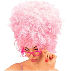 Roze Pruik Pluizig