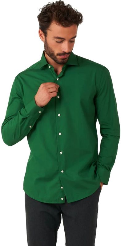 Donkergroen Overhemd Heren OppoSuits