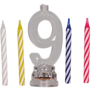 Kaarsenhouder 9 Jaar Led 13cm