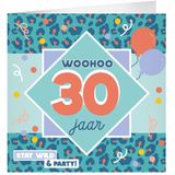 30 Jaar Wenskaart 23cm