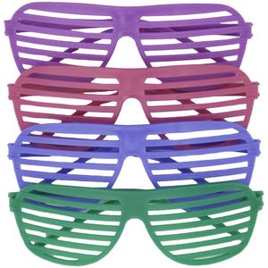 Uitdeelcadeautjes - Gekleurd - Brillen - 17 cm - 4 stuks