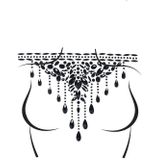 Zwarte Stickers Body Jewels Choker