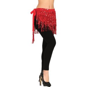 FIESTAS GUIRCA - Pailletten Minirok - Rood - Kostuumaccessoires voor Volwassenen Vrouwen