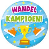 Button - Wandelkampioen - Klein - Metaal - 5,5x5,5 cm