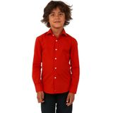 OppoSuits - Red Devil Kids - Jongens Overhemd - Rood - Carnavalskleding