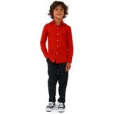 OppoSuits - Red Devil Kids - Jongens Overhemd - Rood - Carnavalskleding