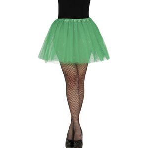 Donkergroene Tutu Dames Glitter 40cm