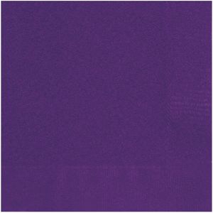 Unique - 82021 - Papieren Servetten - Donkerpaars - 20 Stuks - 13 x 13 cm