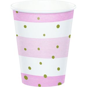 Roze Bekers Stippen 256ml 8st