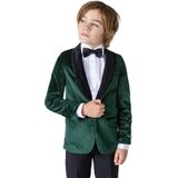 Blazer - Donker Groen - 100% Fluweel Polyester - Slim Fit